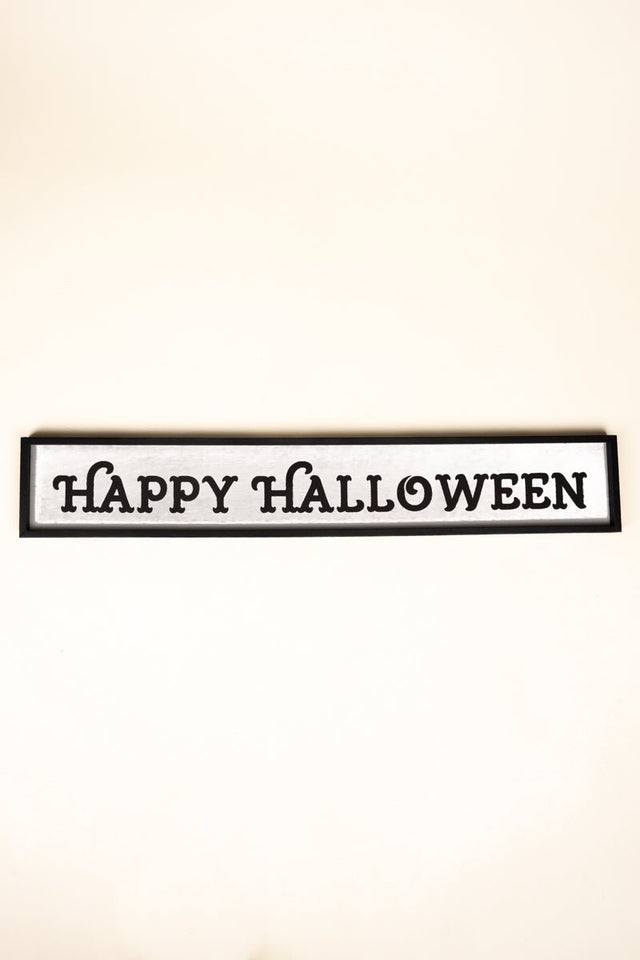 5 x 30 'Happy Halloween' Wood Framed Sign - Wholesale Accessory Market