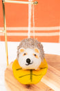 2.75 x 6 Cozy Woodland Dark Yellow Felt Hedgehog - Wholesale Accessory Market