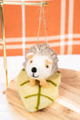 2.75 x 6 Cozy Woodland Light Yellow Felt Hedgehog - Wholesale Accessory Market