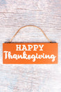 3 x 7.75 'Happy Thanksgiving' Autumn Hue Wood Wall Sign - Wholesale Accessory Market