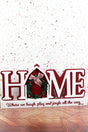 8.75 x 17.75 'Home' Christmas Barn Wood Tabletop Sign - Wholesale Accessory Market