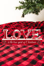 3.75 x 9.5 'Love' Christmas Tabletop Word Sign - Wholesale Accessory Market