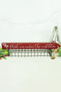 1.5 x 19 'Meet Be Under The Mistletoe' Wood Tassel Block Sign - Wholesale Accessory Market