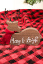 6 x 6 'Merry & Bright' Christmas Tabletop Deer - Wholesale Accessory Market