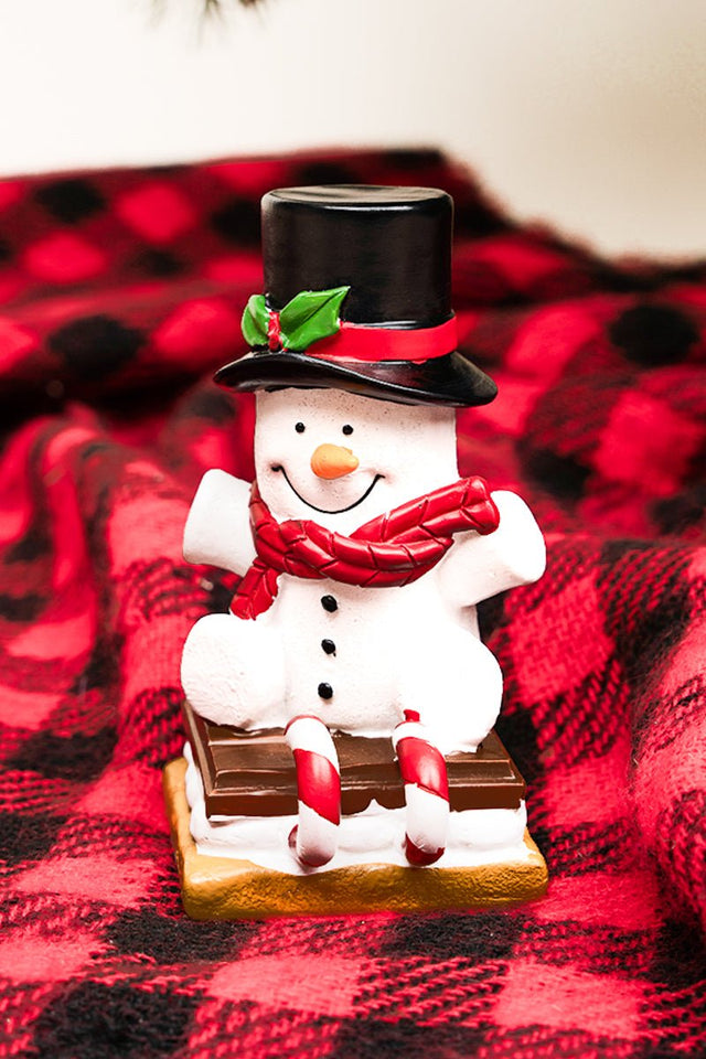 4.75 x 2.75 S'more Winter Snowman Resin Figurine - Wholesale Accessory Market